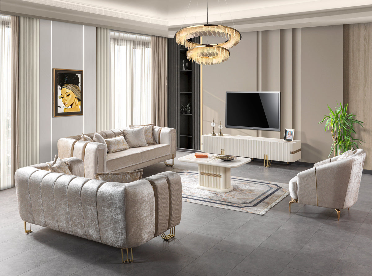 Santana Ivory 79" Tv Stand