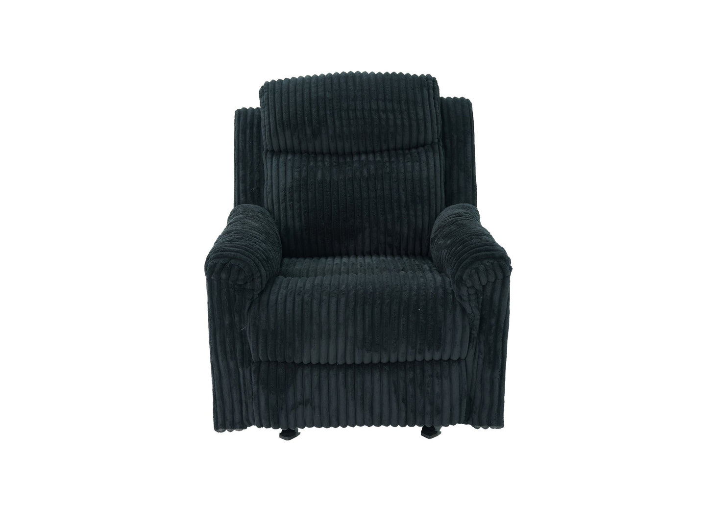 Grace Black Corduroy 3pc Reclining Living Room Set  S8585