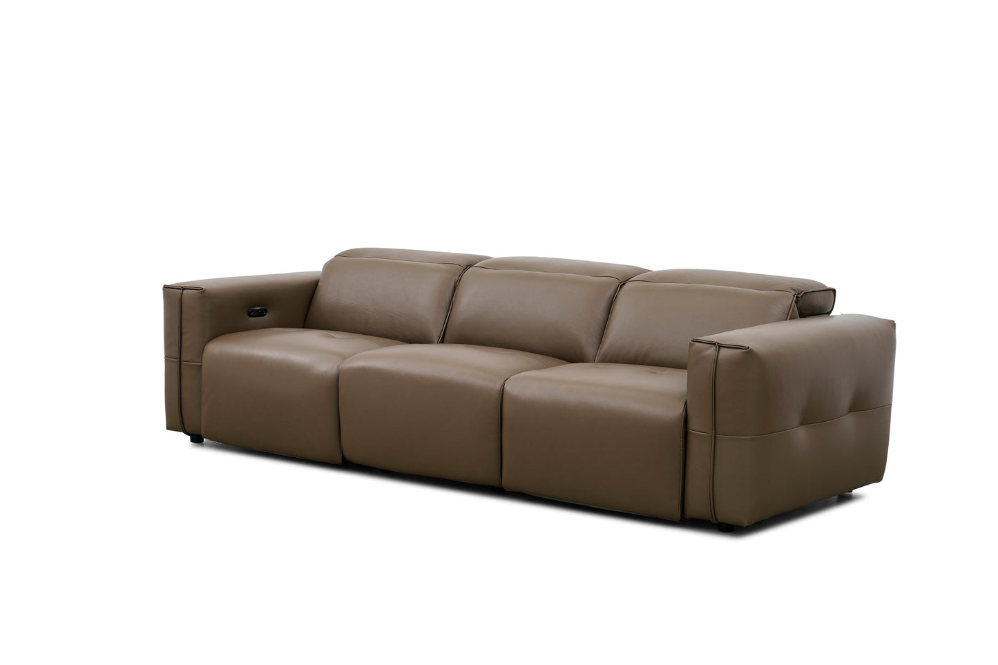 Ember Brown Italian Leather/Match POWER Reclining Sofa and Loveseat (3+2) MI-2500