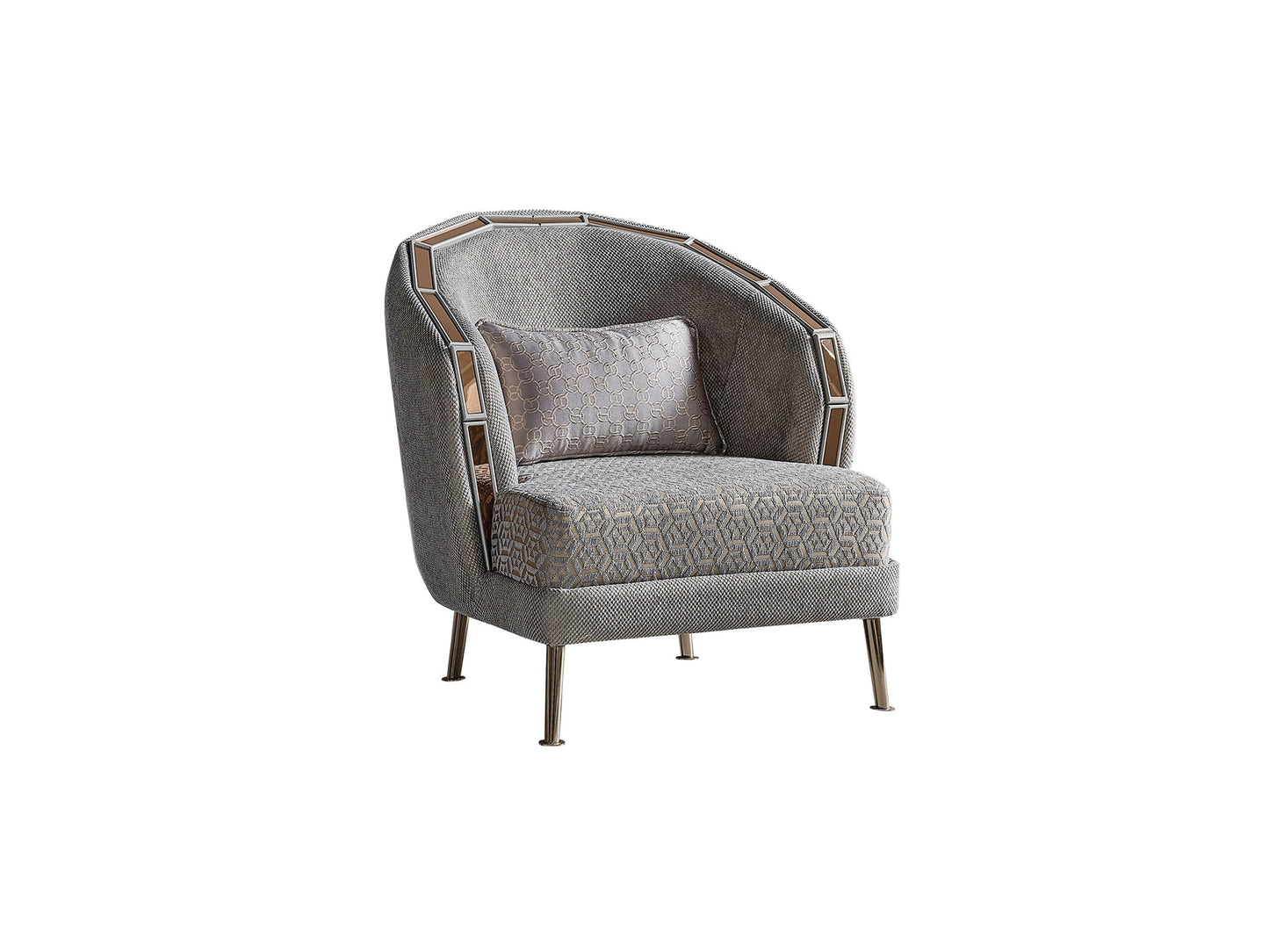 Gokce 3-pieces (2 Sofa & 1 Chair) Livingroom Set Grey