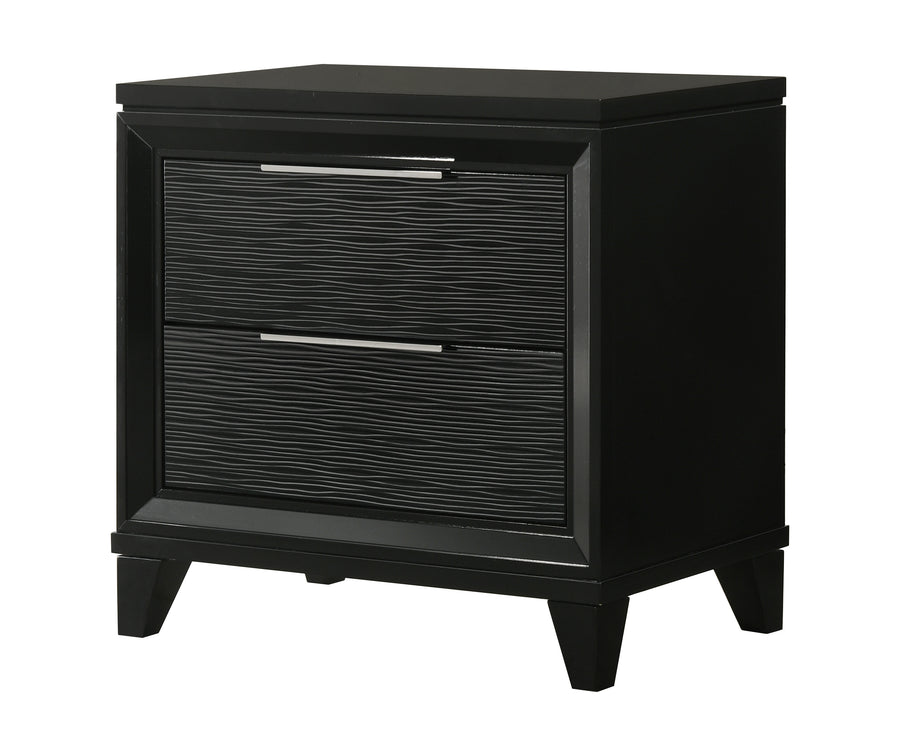 Cressida Black LED Upholstered Panel Bedroom Set B7350