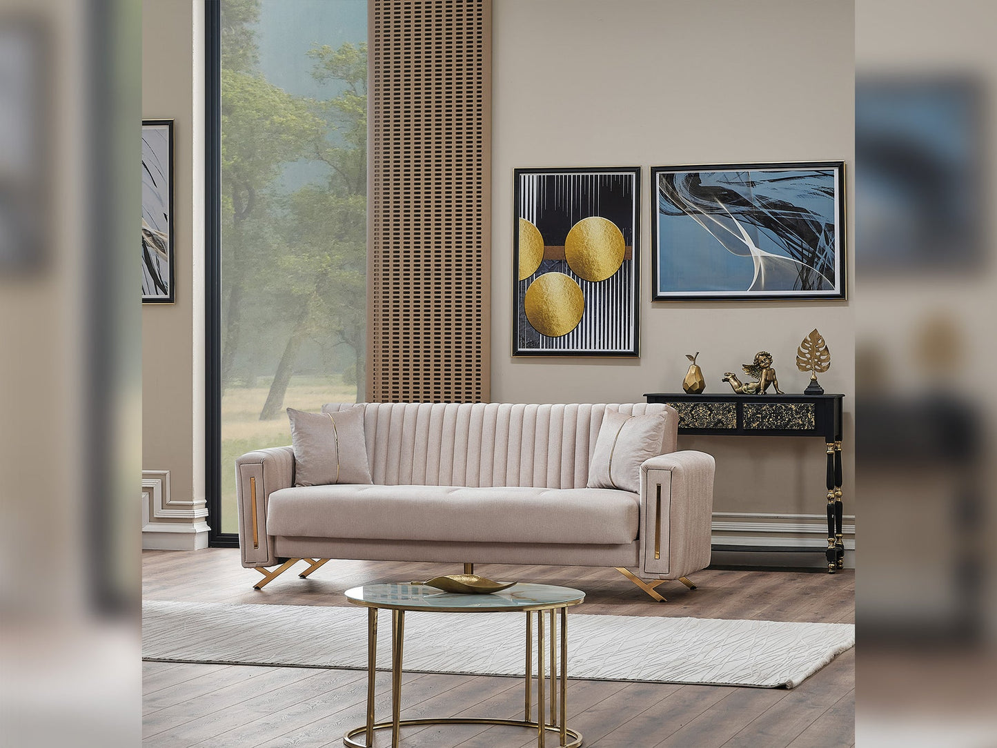 Senfoni 3-pieces (Sofa & Loveseat & Chair) Livingroom Set Beige