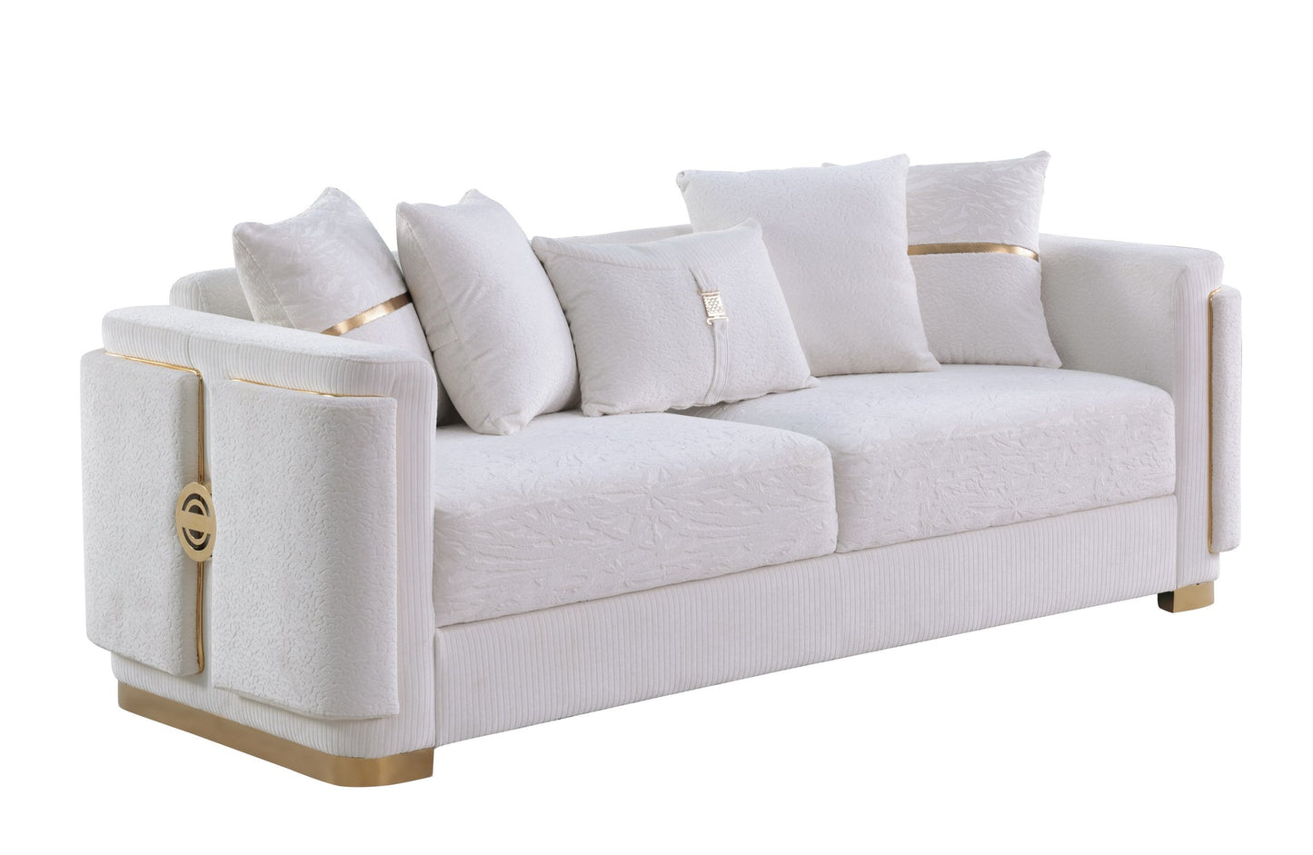 Capri Collection White Living Room Set S1001