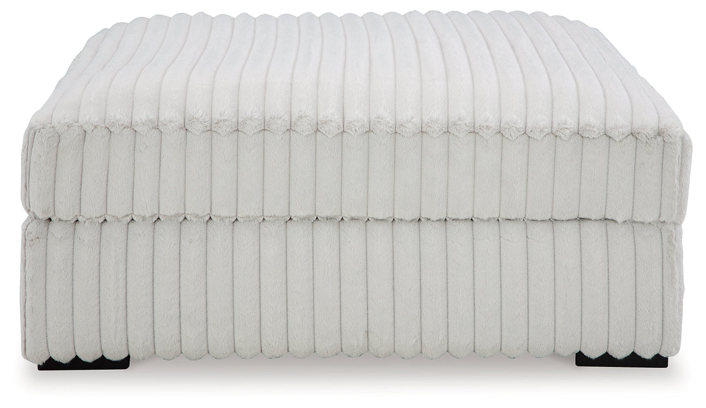 Stupendous Alloy 3pc Sectional with Ottoman