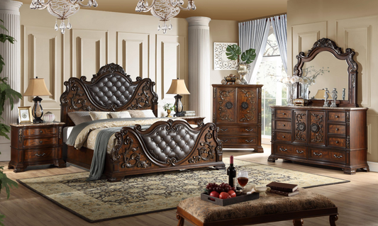 Santa Monica Collection Cherry Finish Bedroom Set