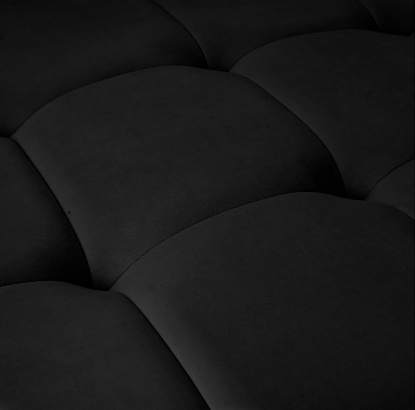 Nolan U-Shape Corner Sofa - Black Velvet