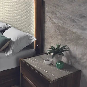 Christine Collection Beige LED Italian  Bedroom Set