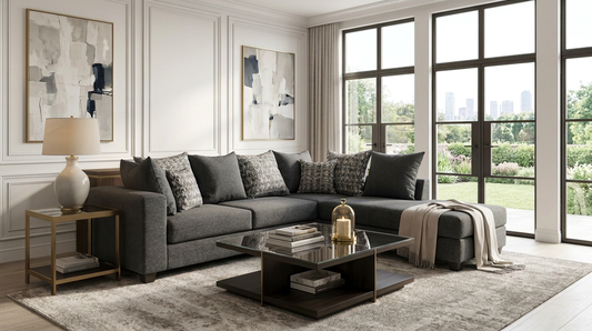 Kora Carbon Fabric Sectional S325
