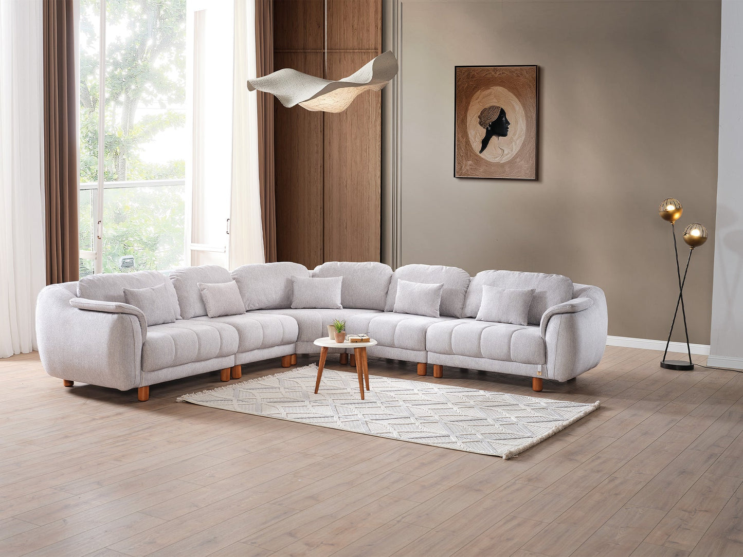 Windy Grey Modular Sectional Sofa