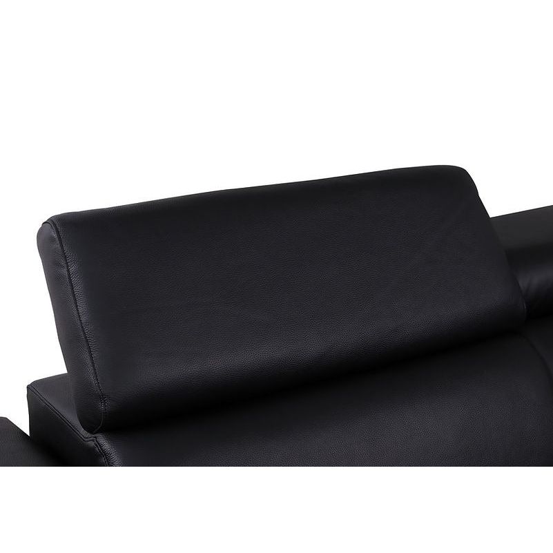 Picasso Black 2-POWER  Leather Match 6pc Sectional  MI631