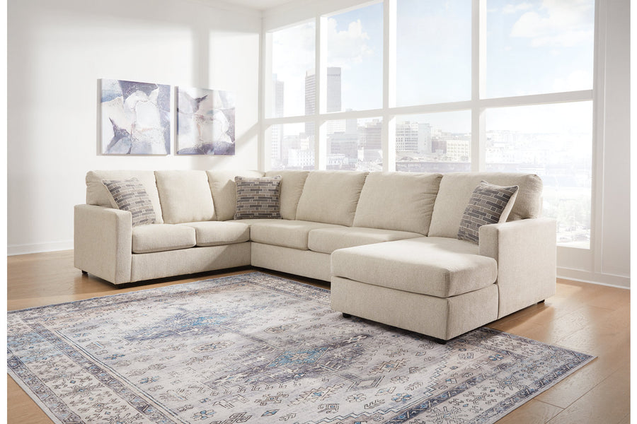 Edenfield Linen 3pc RAF Sectional 29004