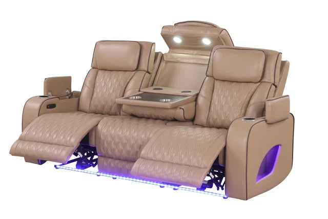 Rivera Saddle POWER/BLUETOOTH SPEAKERS/LED 3pc Reclining Set