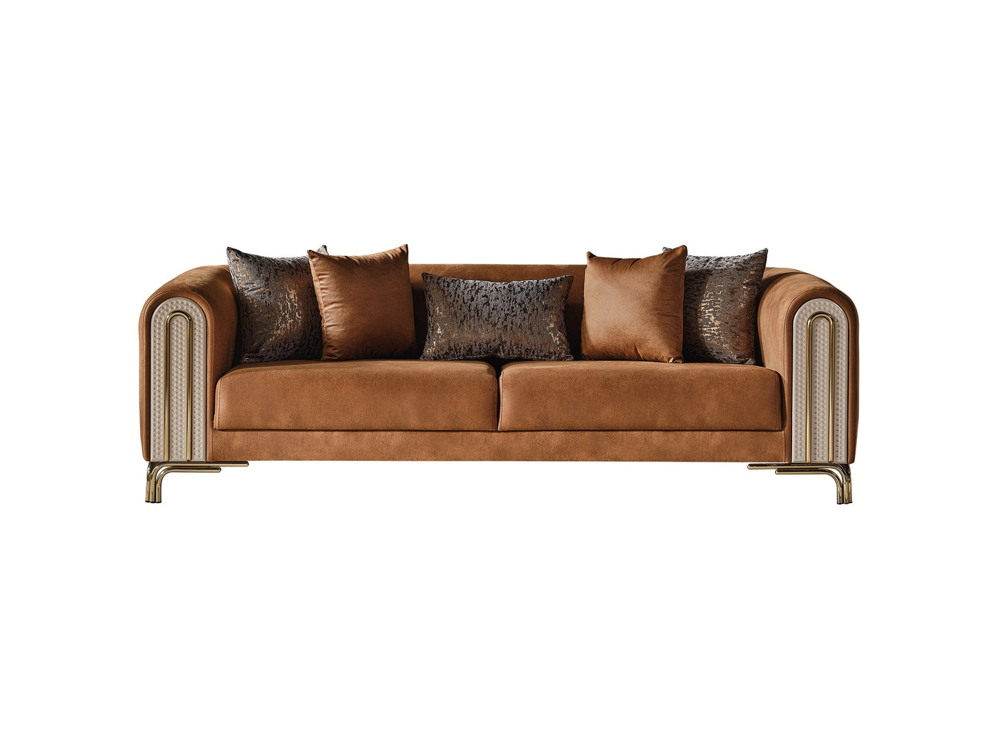 Paris 3-pieces (Sofa & Loveseat & Chair) Livingroom Set Brown