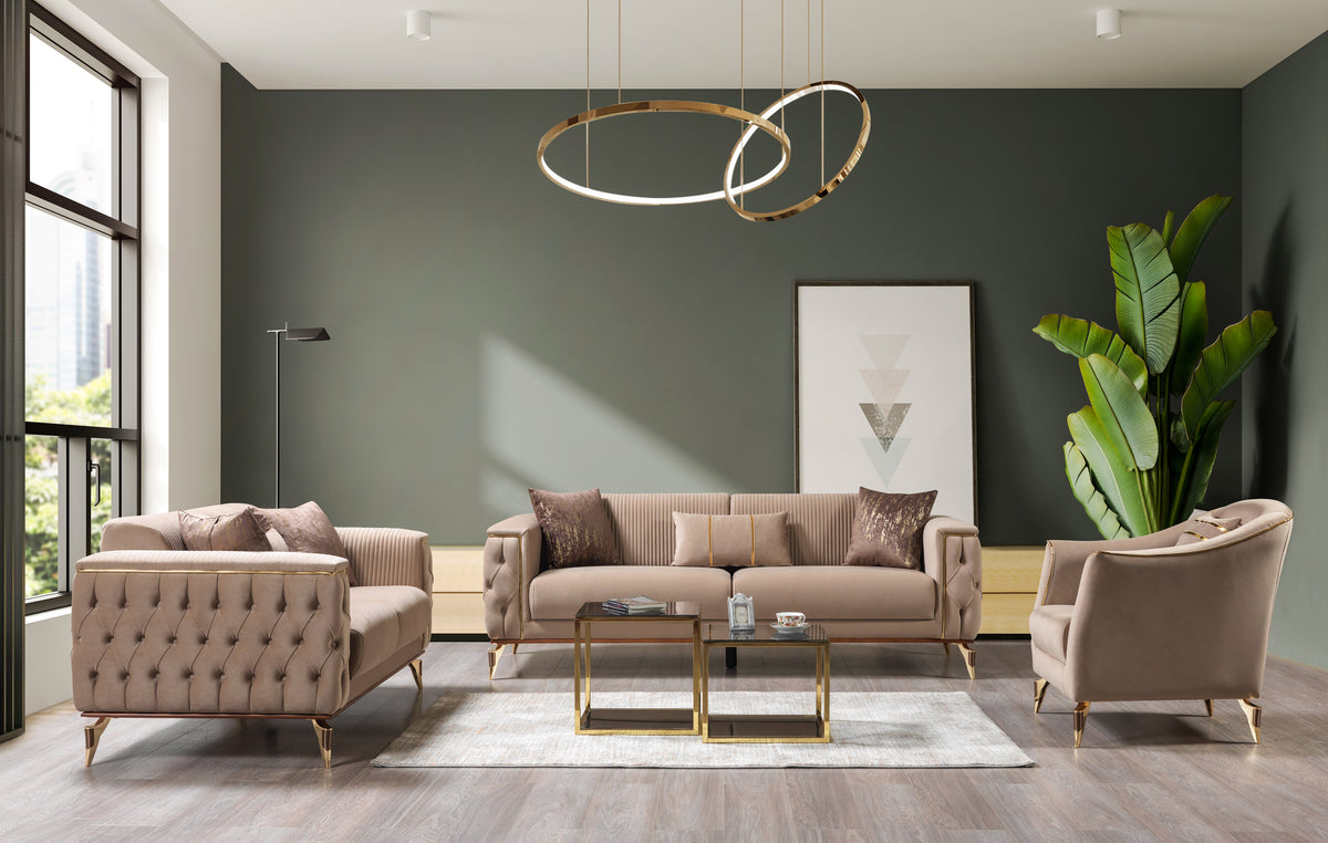 Belinda Coffee Velvet Chair