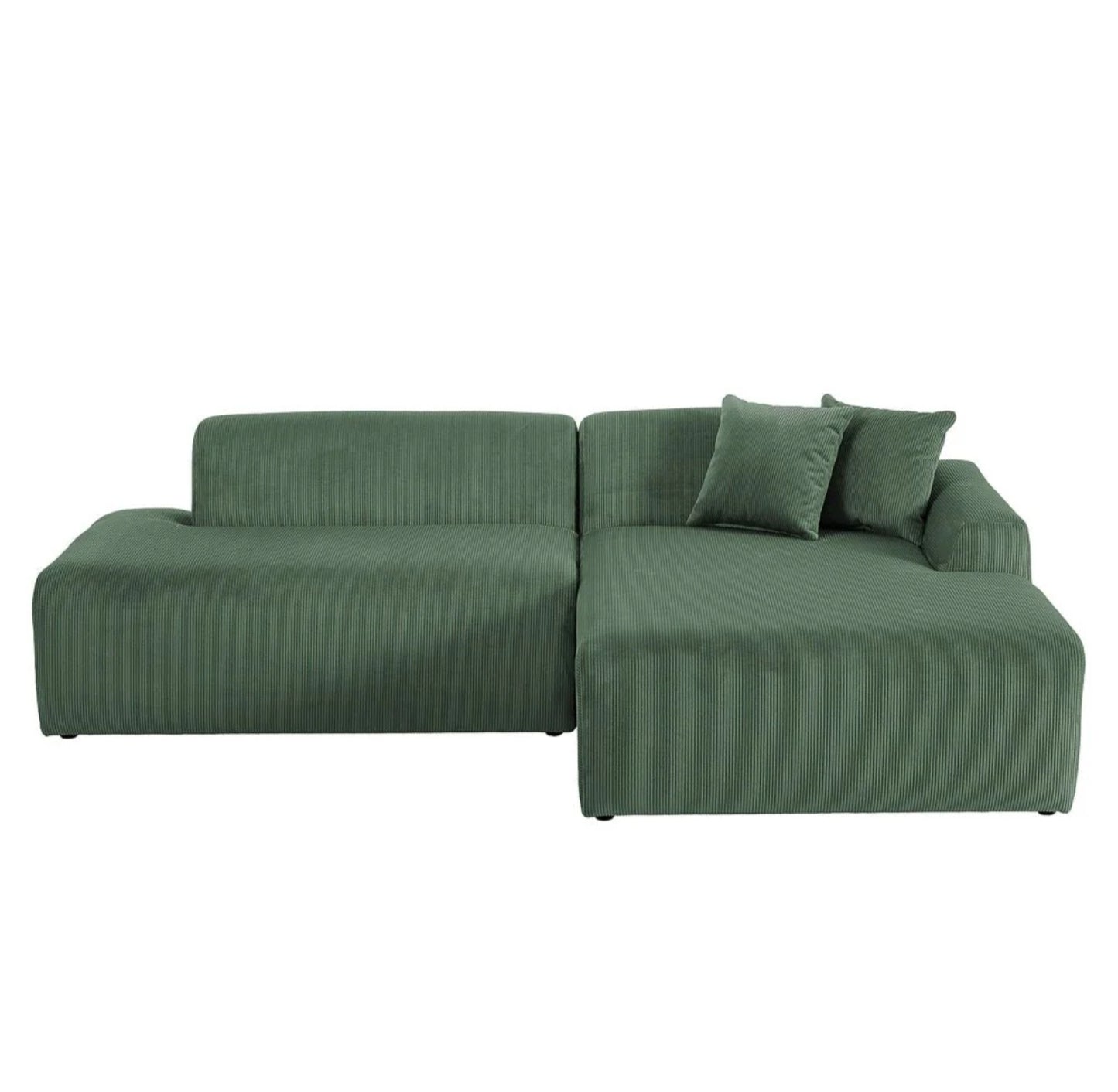Mar Green RAF Sectional Corduroy Sofa
