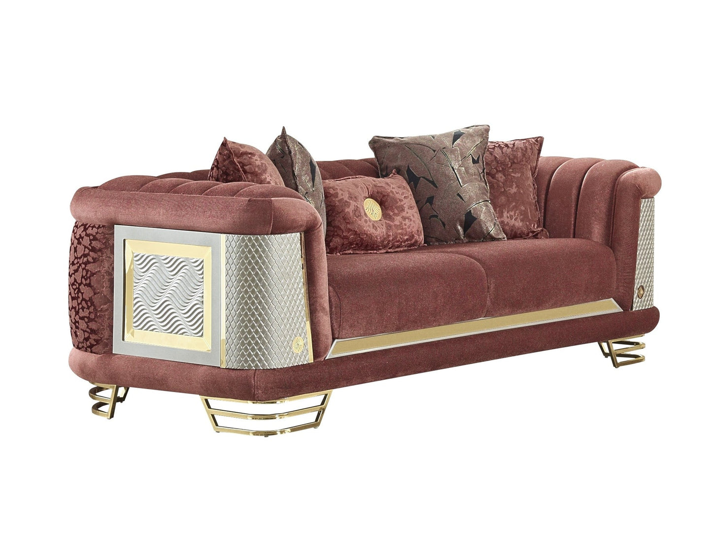Romans 3-pieces (Sofa & Loveseat & Chair) Livingroom Set Brick