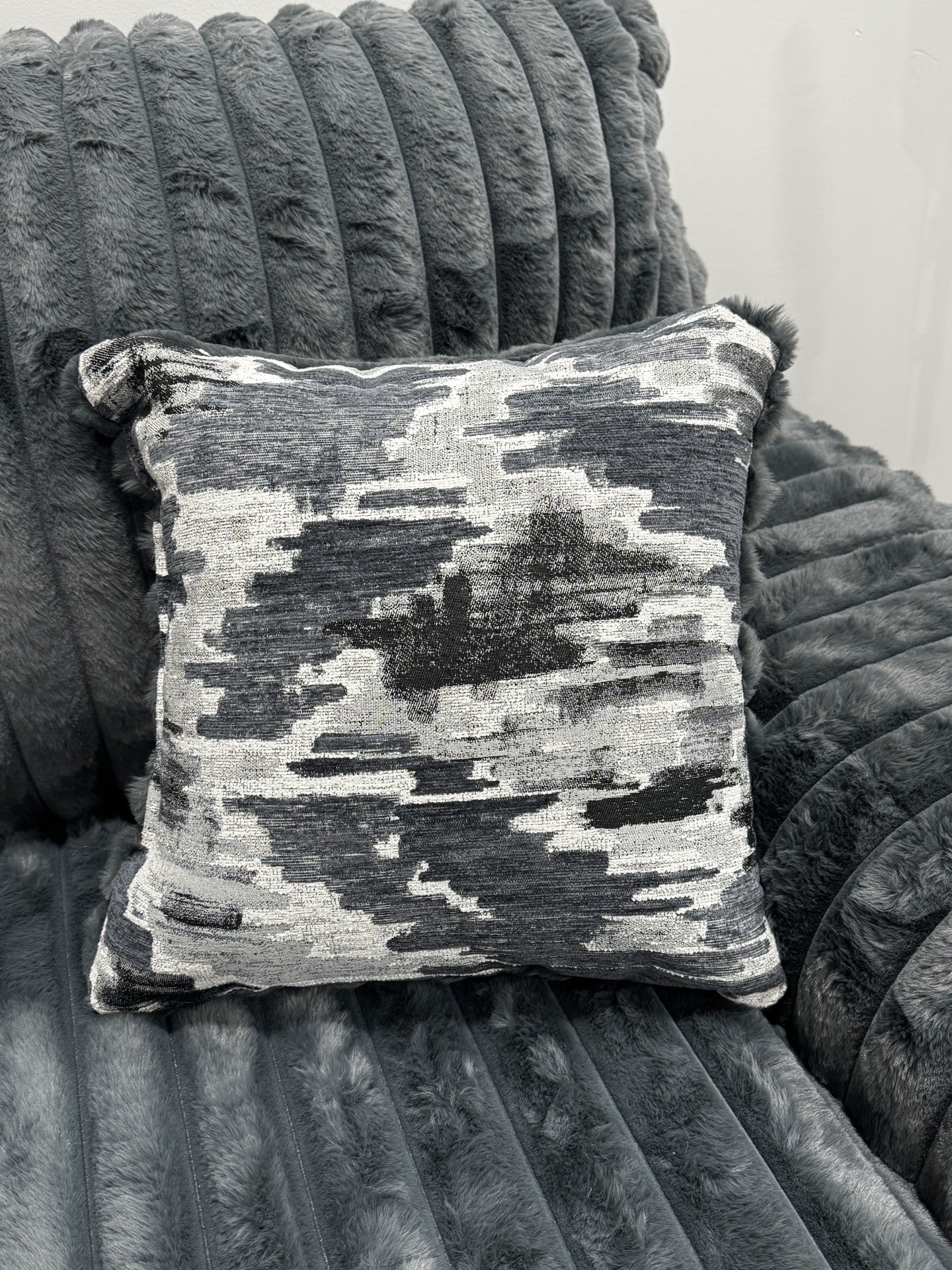Austin Charcoal Corduroy Fabric Sofa and Loveseat S319