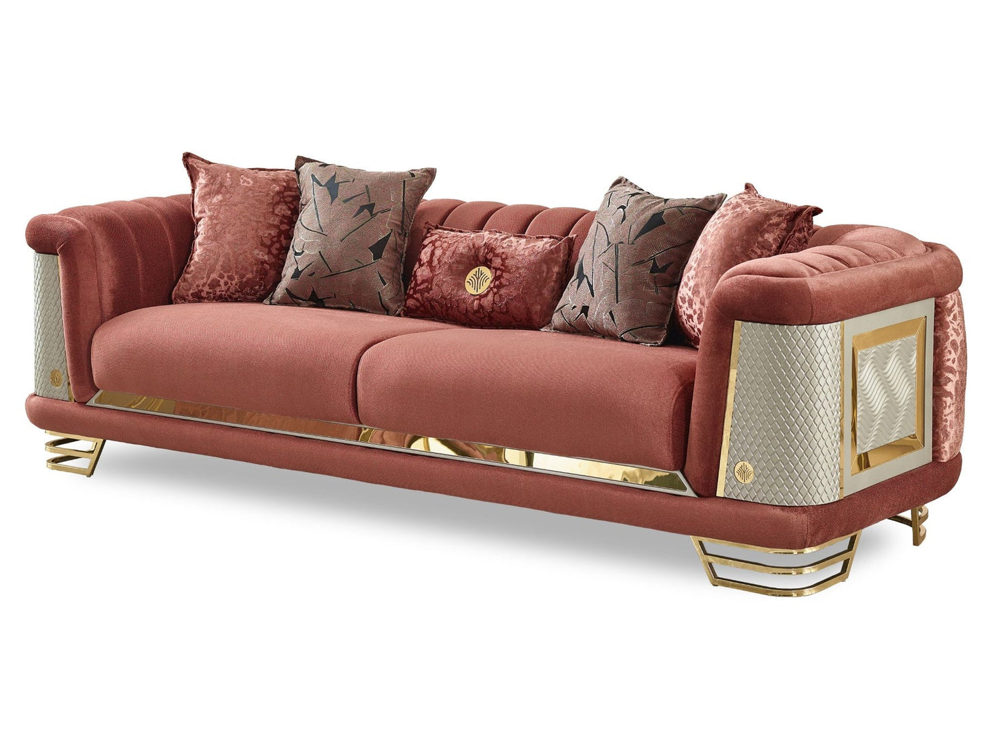 Romans 3-pieces (Sofa & Loveseat & Chair) Livingroom Set Brick