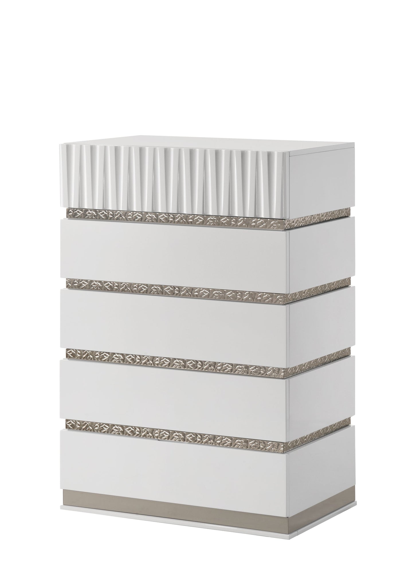 Lisbon White Platform Bedroom Set  B32