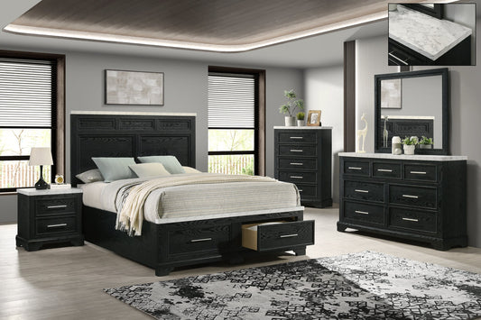 Tove Black Platform Bedroom Set B1350