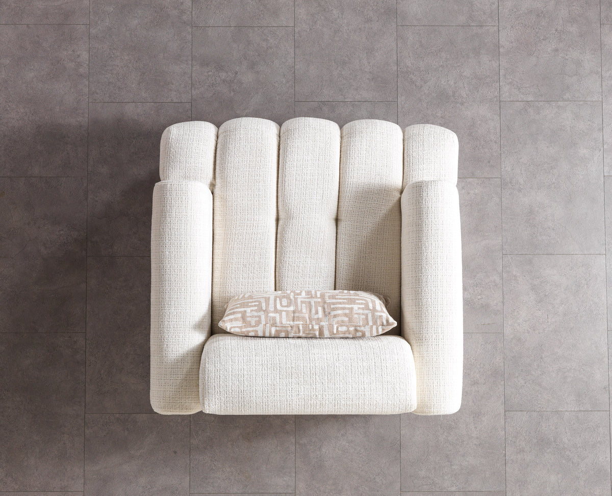 Yulia Ivory Boucle Chair