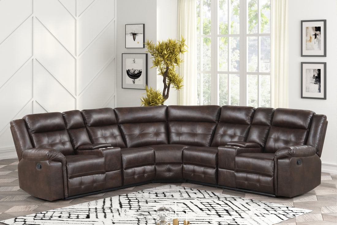Jacob2 Brown Reclining Sectional