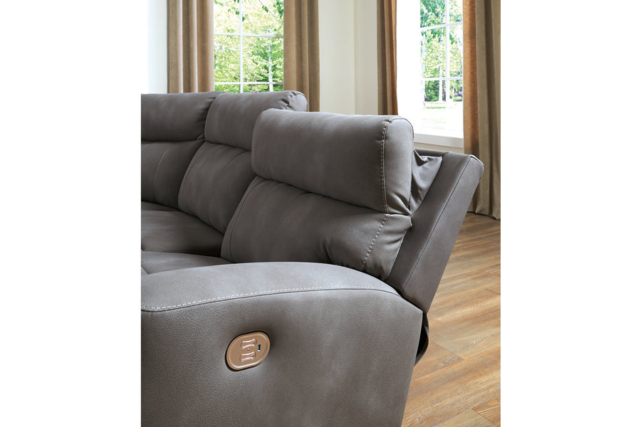 Next-Gen DuraPella Slate POWER 3pc Reclining Sectional 59301