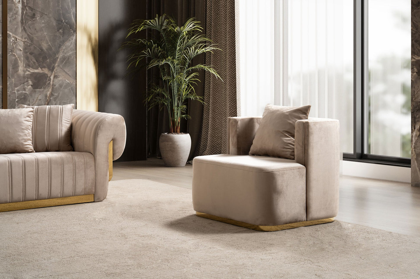 Luna Collection Luxury Living Room Set
