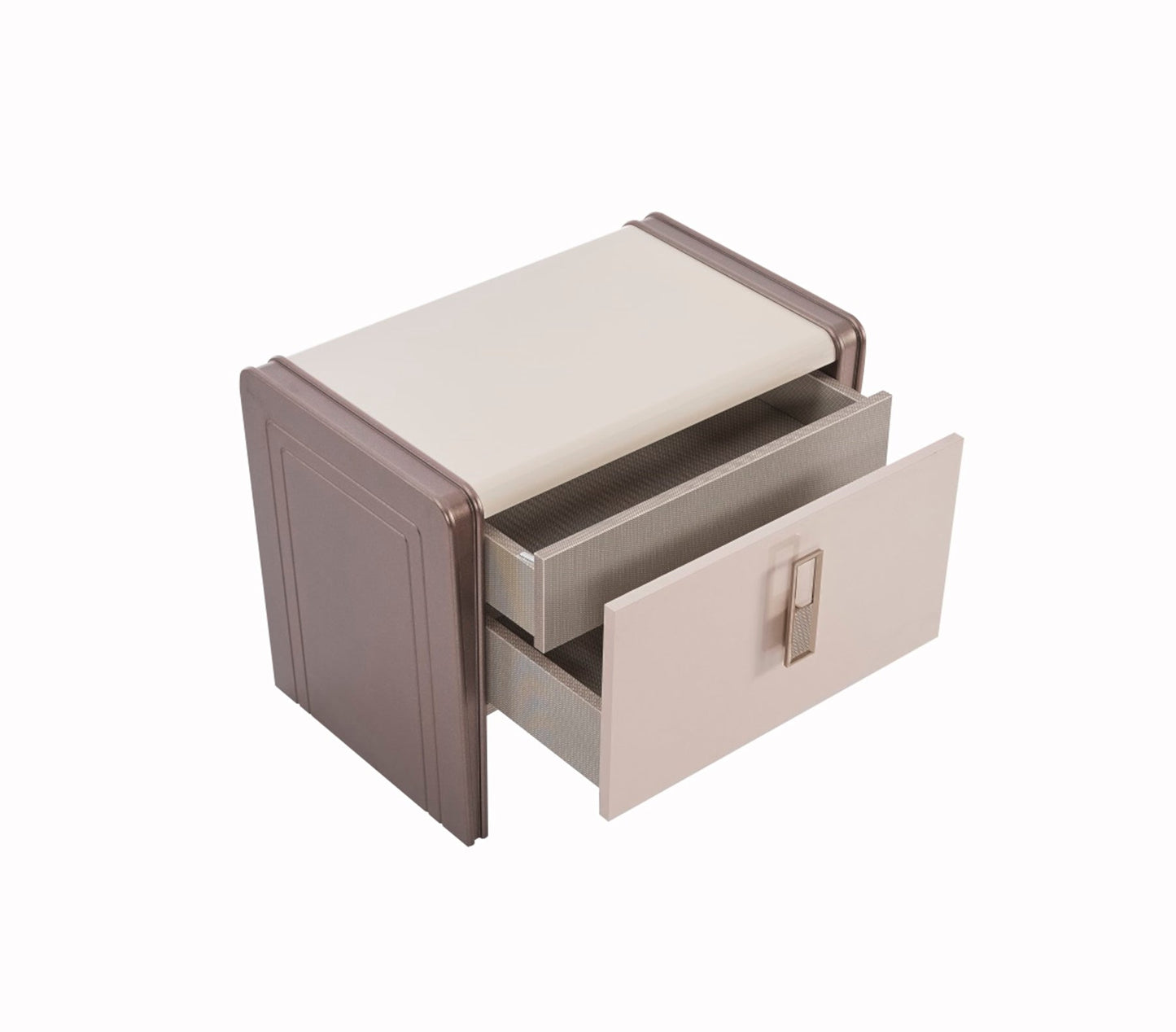 Nirvana Luxury Bedroom Set (Bed & Dresser With Mirror & Ottoman & 2 Nightstand With Back )