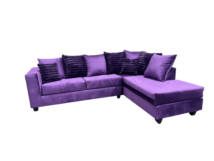Kora Purple Fabric Sectional S325