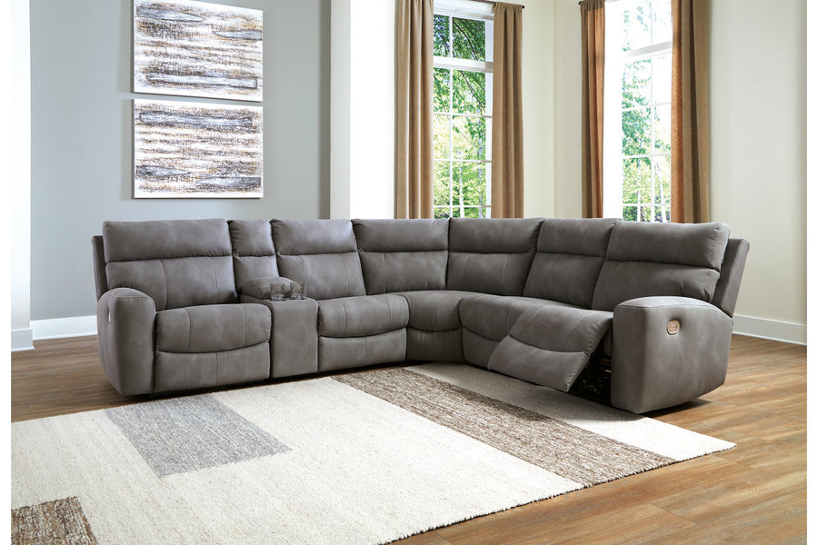 Next-Gen DuraPella Slate POWER 3pc Reclining Sectional 59301