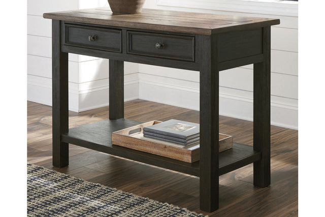 Tyler Creek Grayish Brown/Black Sofa Table T736