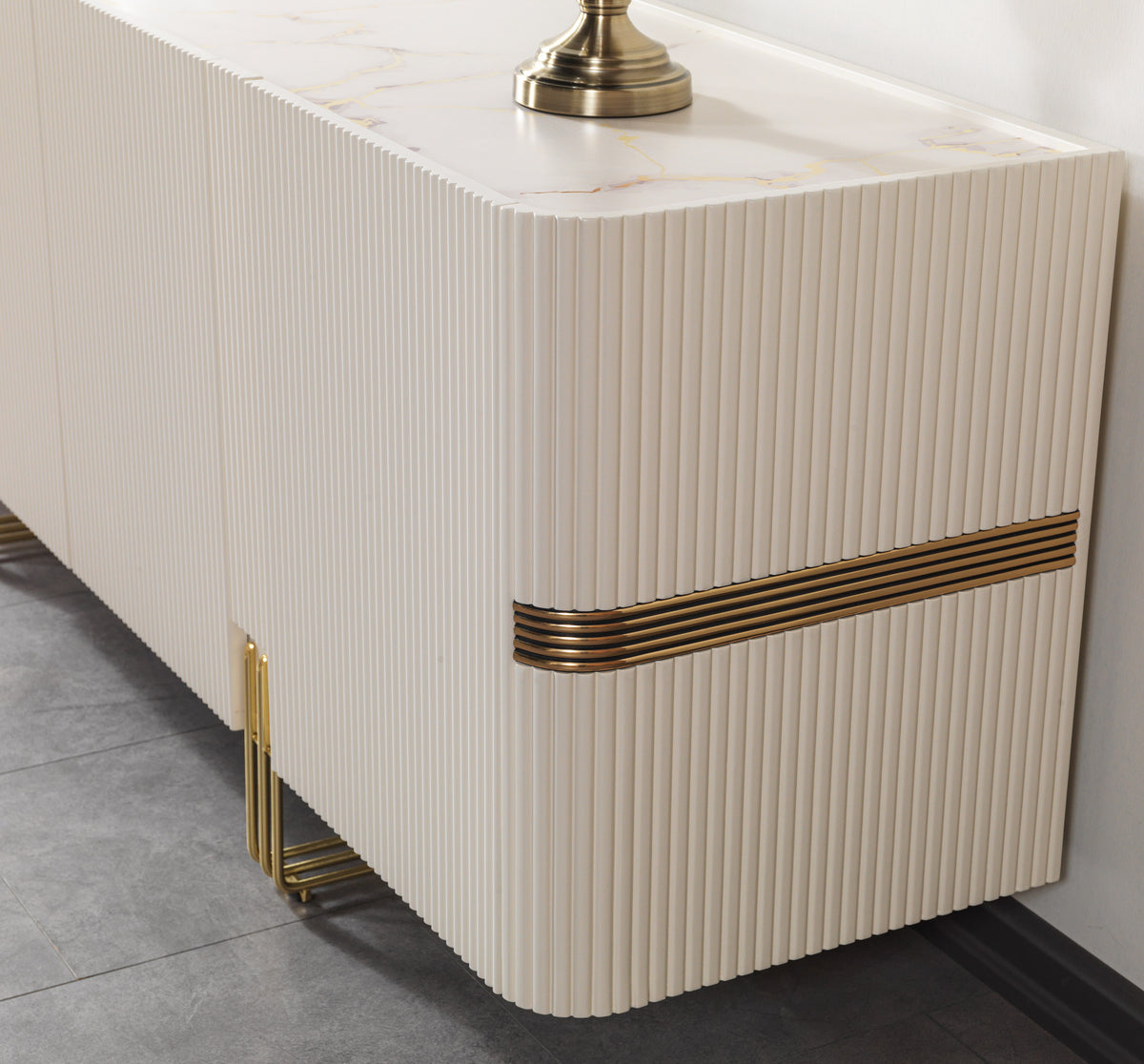 Santana Ivory 79" Tv Stand