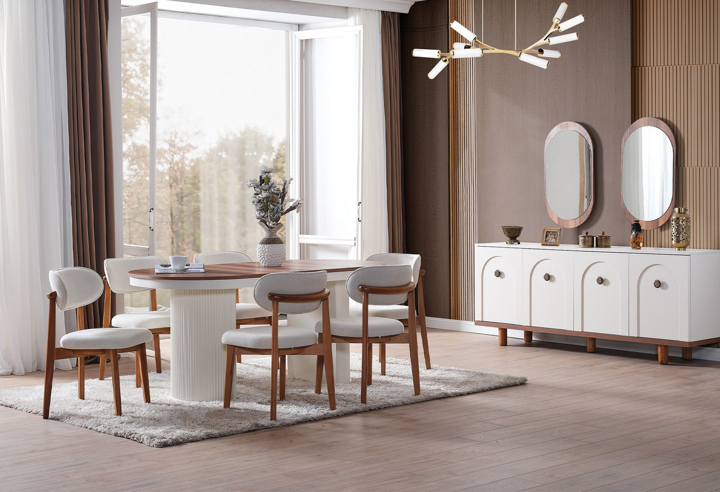 Bahama Diningroom (71"Dining Table & 6 Dining Chair)