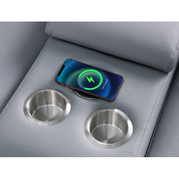 Franco Blue  7pc 3-POWER Reclining Sectional MI-1122