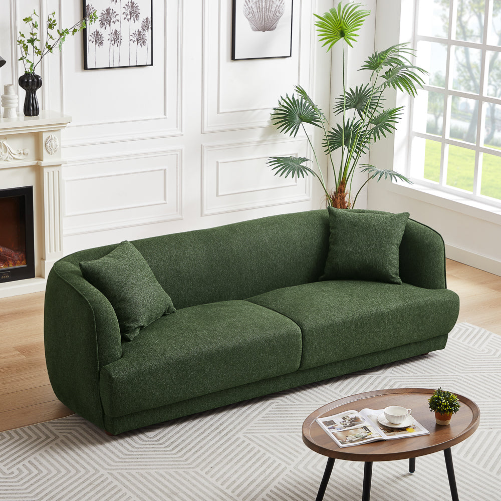 Stanmer Green Luxury Fabric Linen Couch