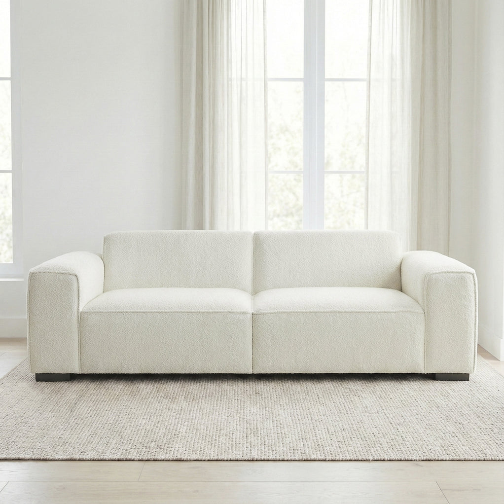 Woodley Modern Cream Boucle Sofa