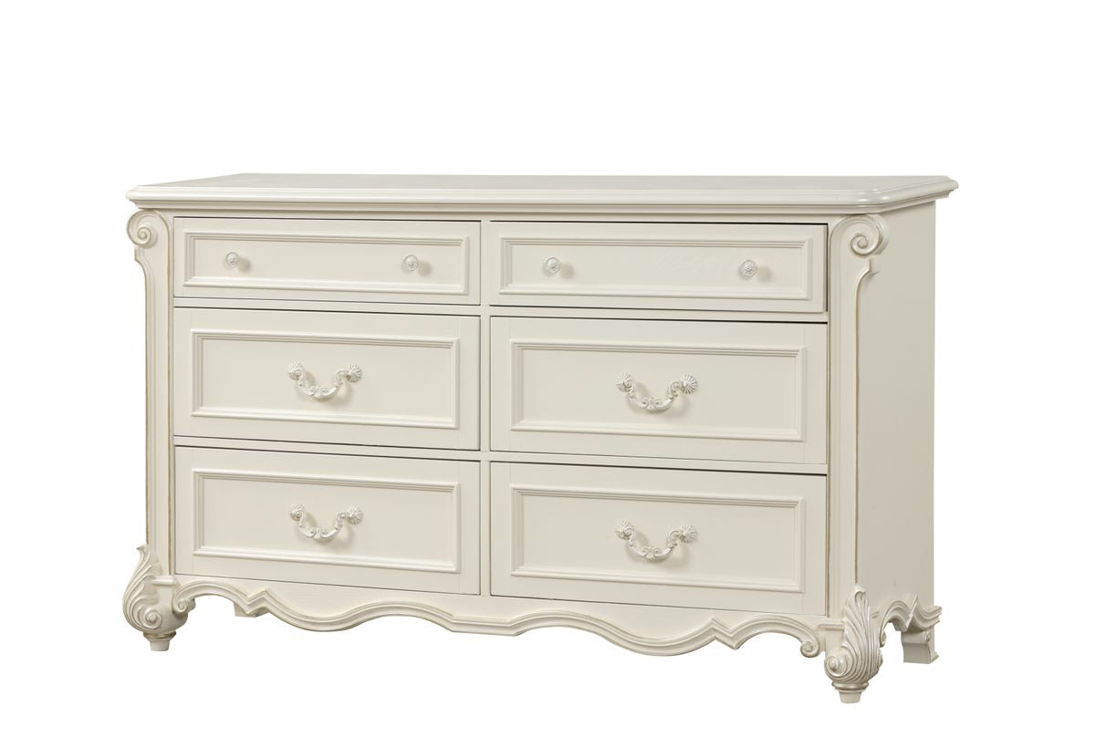 Melrose  White Classic Luxury Bedroom Set