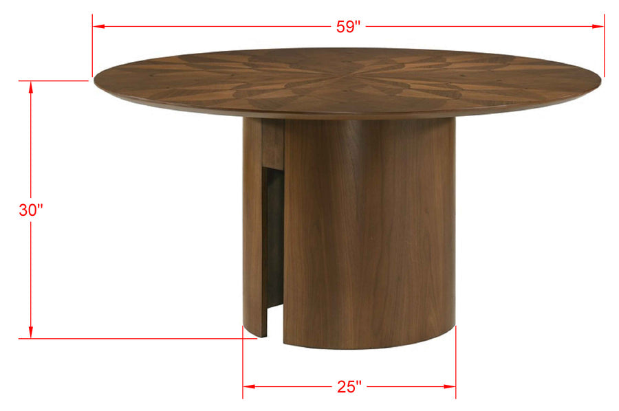 Shari Brown 5pc Round Dining Set 2159