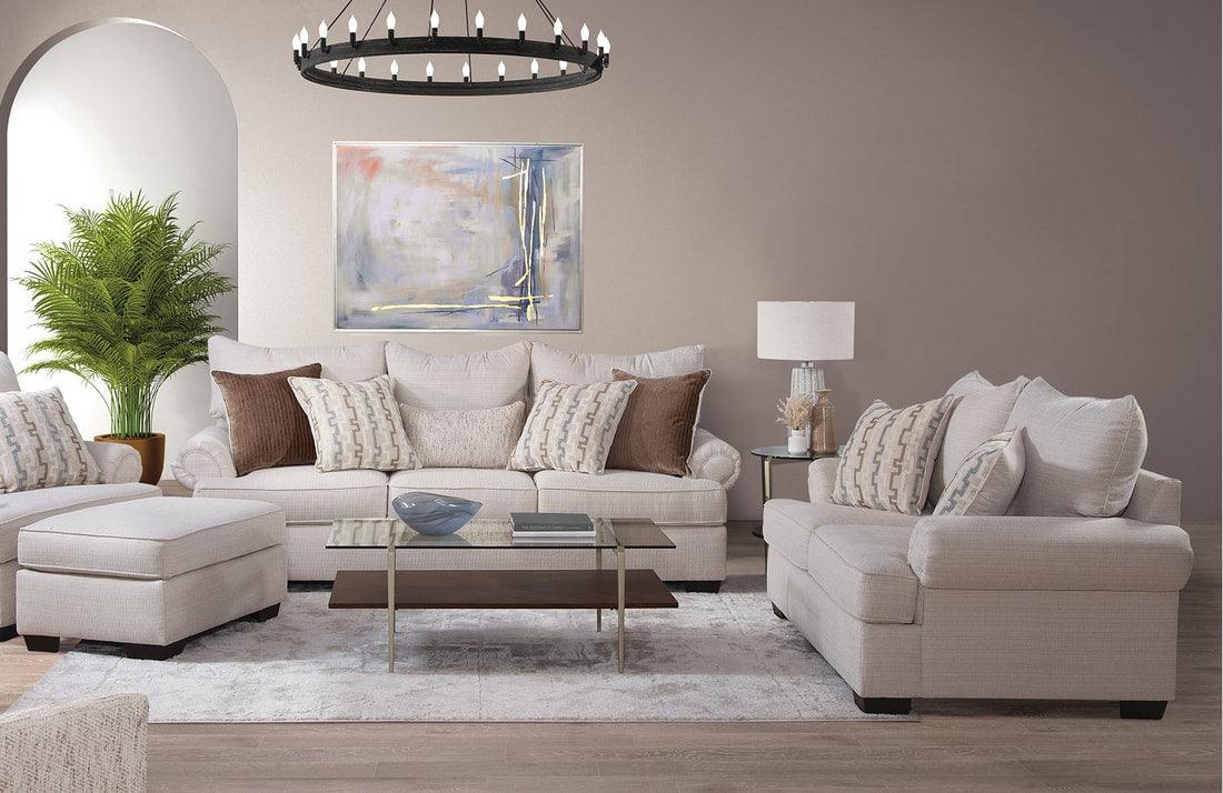 Behold Chalk OVERSIZED Sofa & Loveseat Set 1082