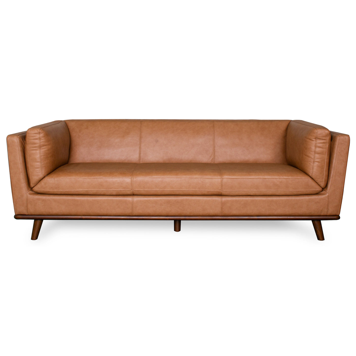Phoenix Tan Genuine Leather Sofa