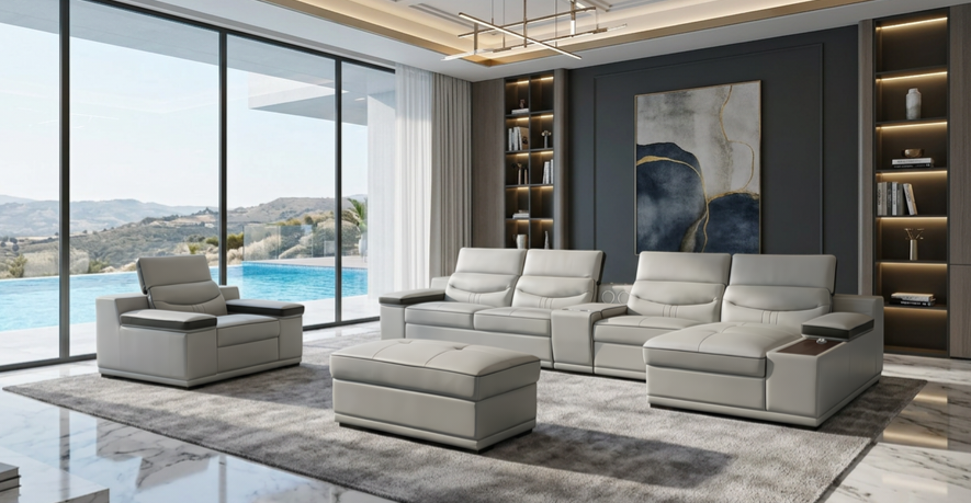Arlet BLUETOOTH SPEAKERS Sectional Sofa MI-1850