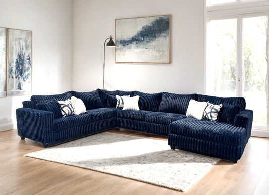Blue 170" 4pc OVERSIZED Sectional 9900