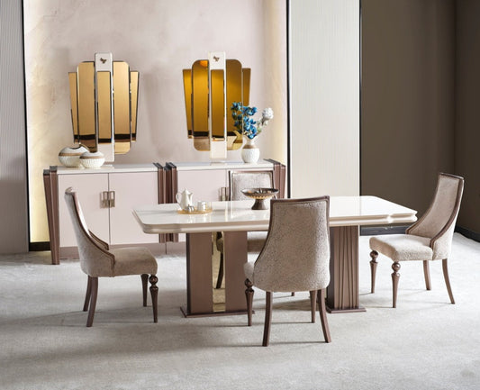 Nirvana Diningroom Set (78"Dining Table & 6 Dining Chair)