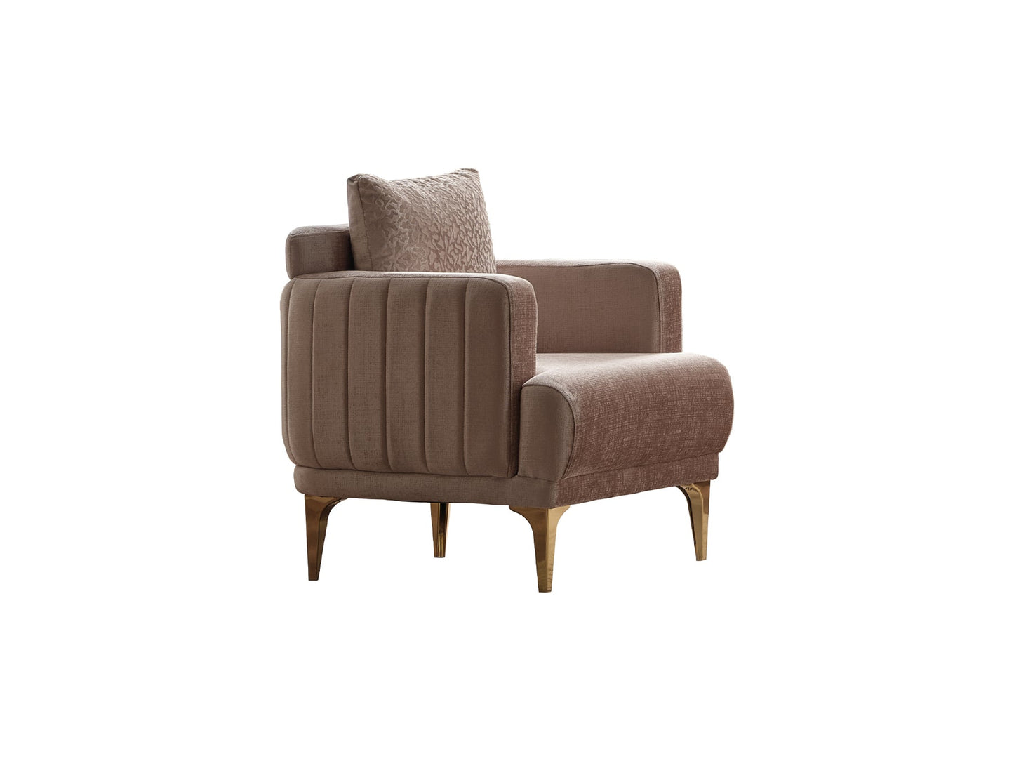 Lotus 3-pieces (Sofa & Loveseat & Chair) Livingroom Set Cream