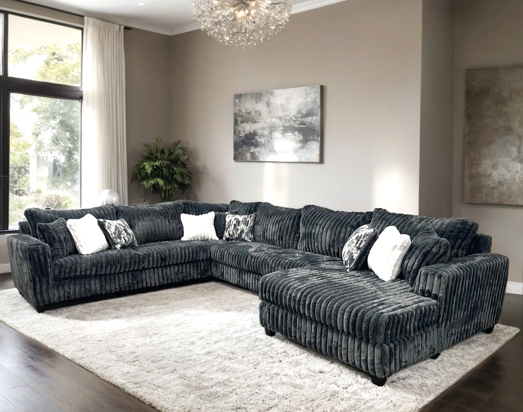 Charcoal 170" 4pc OVERSIZED Sectional 9900