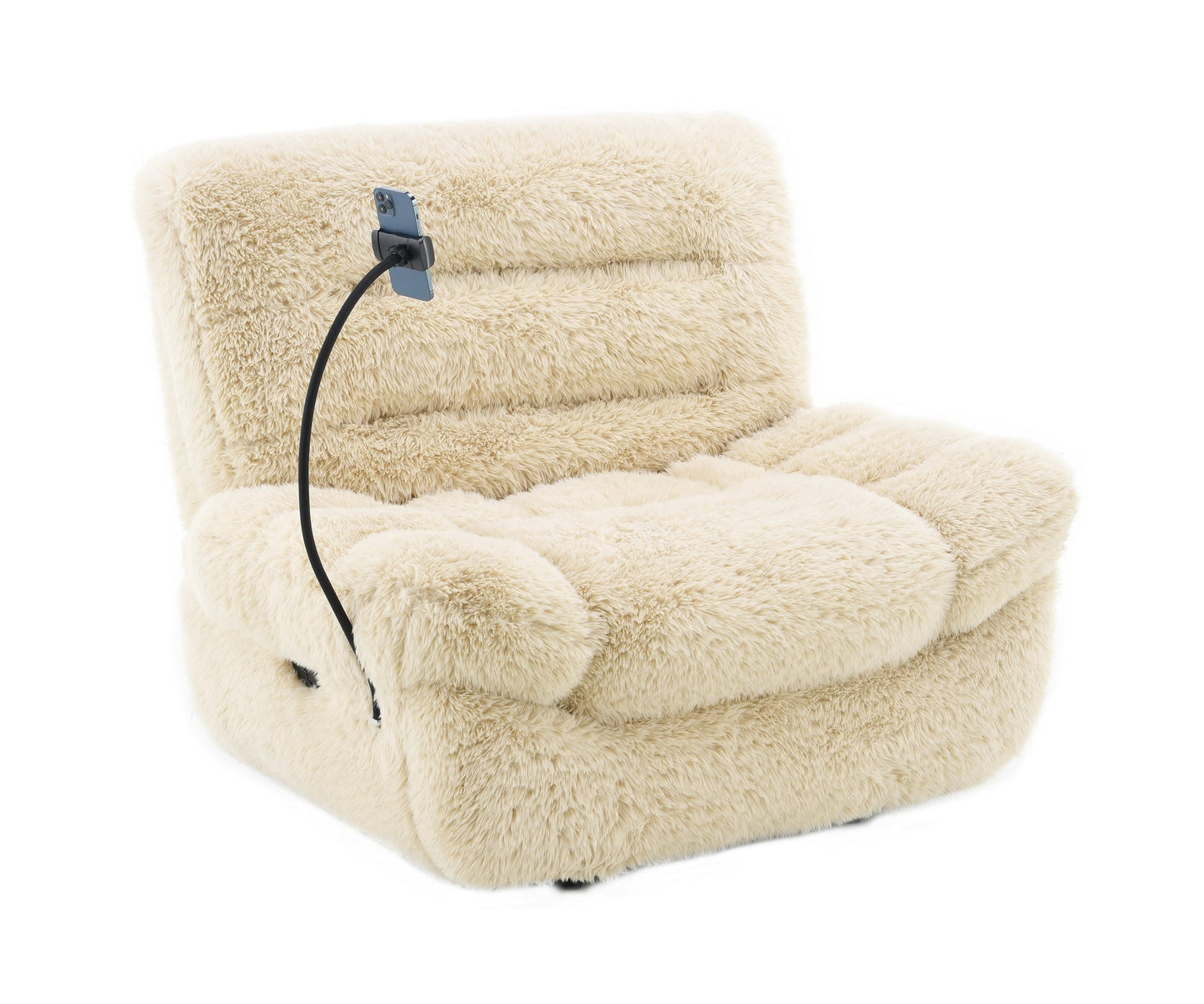 Fernand Beige Shaggy ULTRA PLUSH 3pc Reclining Set S3003