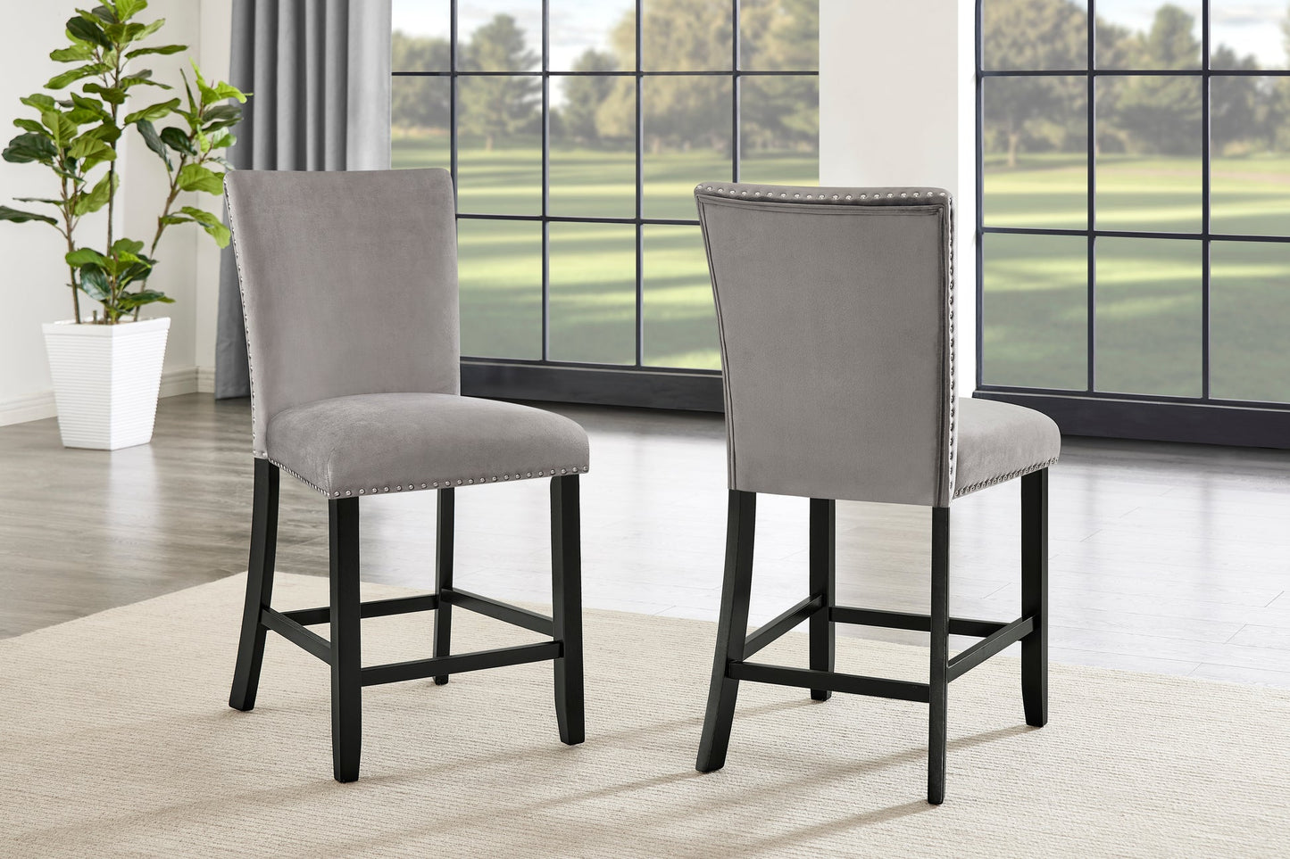 Larry Grey Counter Height Set D181