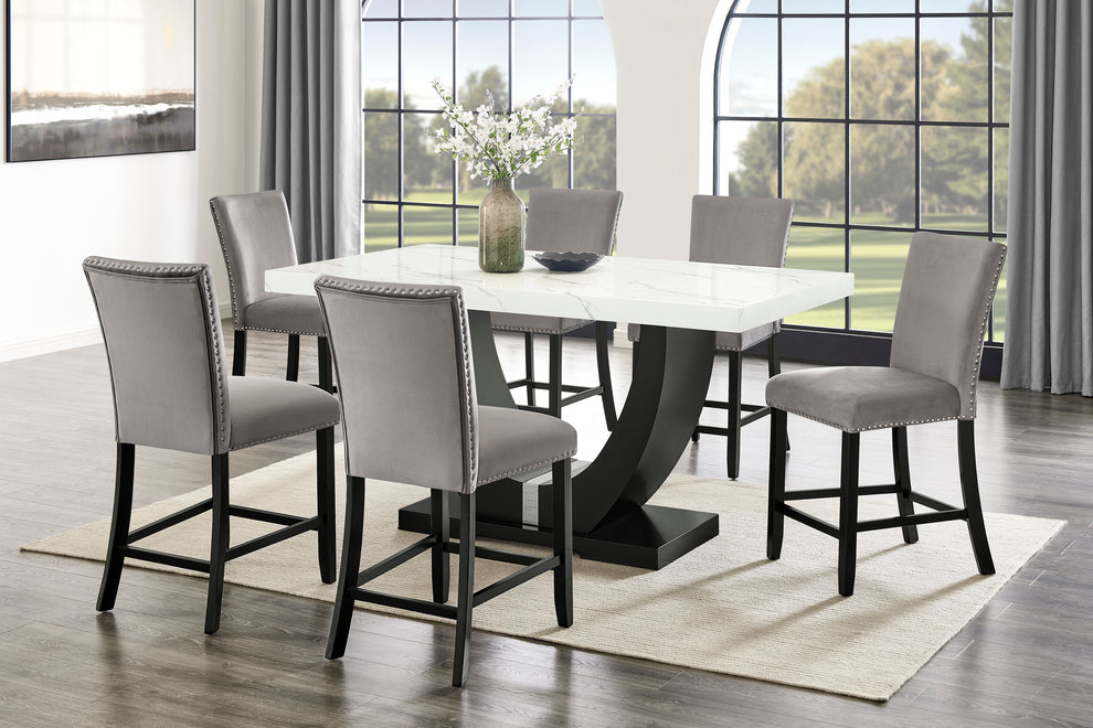 Larry Grey Counter Height Set D181