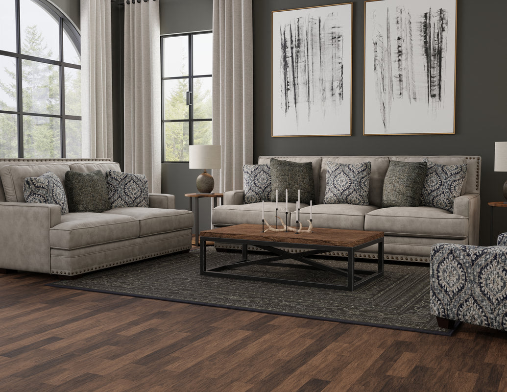 Corinthian Antelope Dove Sofa and Loveseat 3400